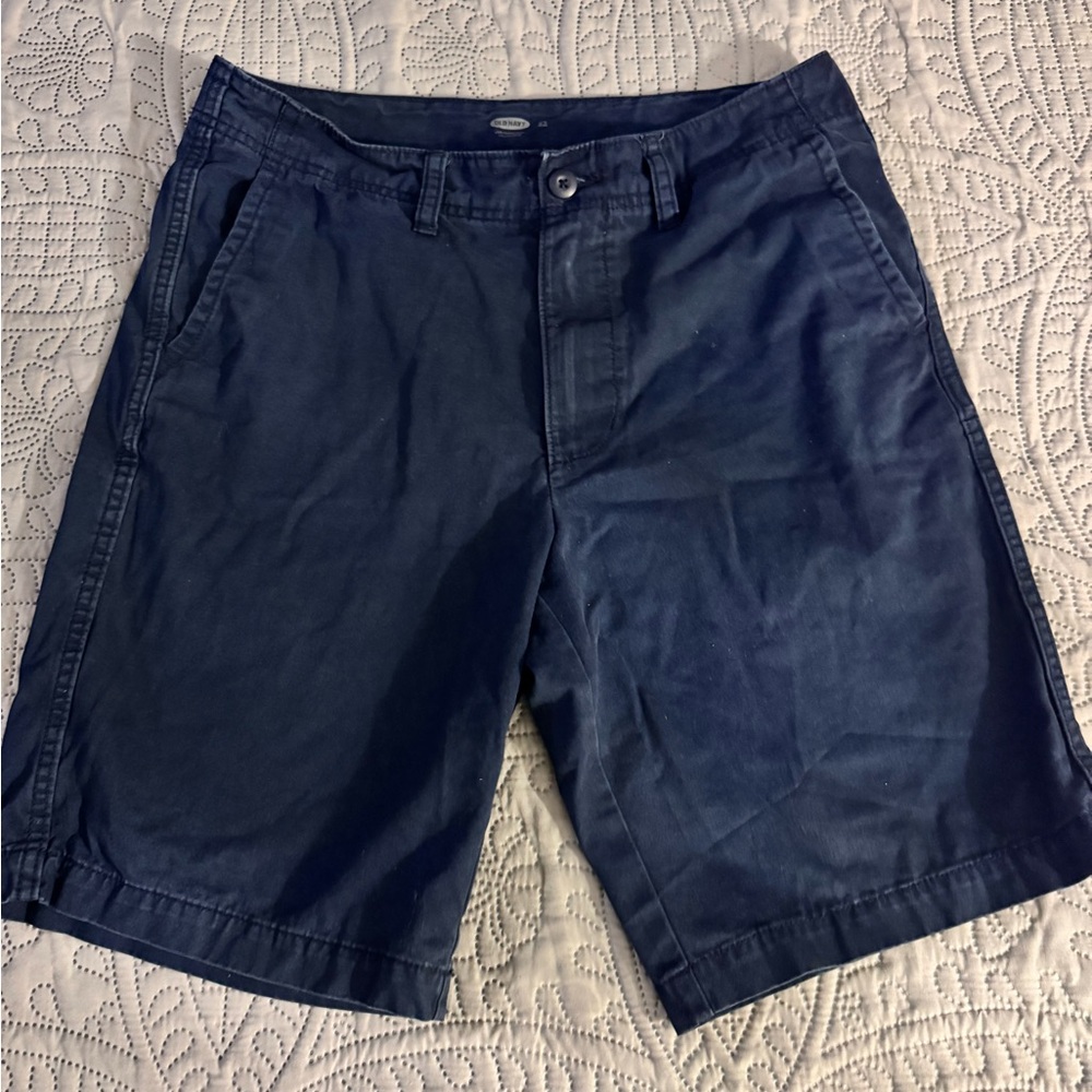 Old Navy Men's Dark Blue Flat Front Shorts